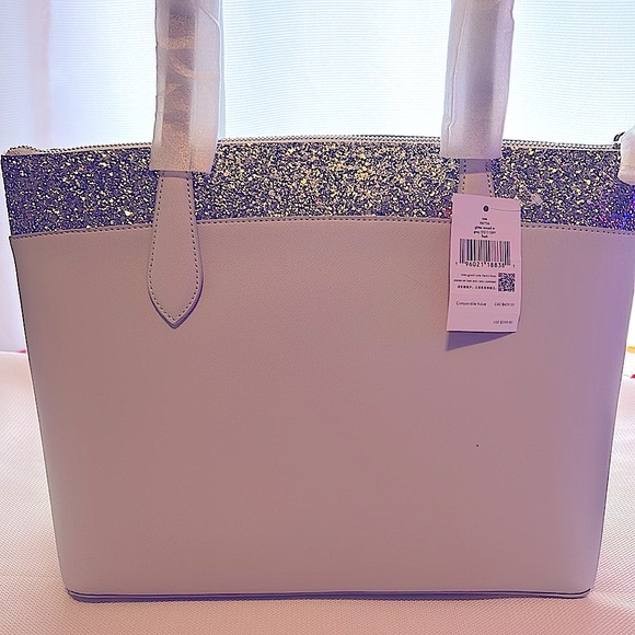 Kate Spade k8706 Light Grey Glitter Tote NWT!!! - Picture 10 of 12